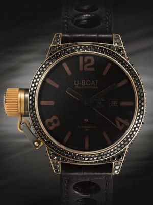 U-Boat Produces Bespoke Classico with Black Diamonds Replica Watch Review