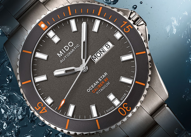 First Look: The Polished Unique Mido Ocean Star Captain Titanium Replica Watch